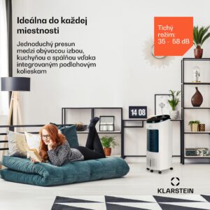 Klarstein IceWind Plus Smart, 4 v 1 ochladzovač vzduchu, ventilátor, zvlhčovač, čistička vzduchu, ovládanie aplikáciou
