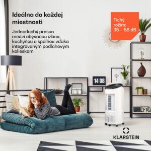 Klarstein IceWind Plus Smart, 4 v 1 ochladzovač vzduchu, ventilátor, zvlhčovač, čistička vzduchu, ovládanie aplikáciou