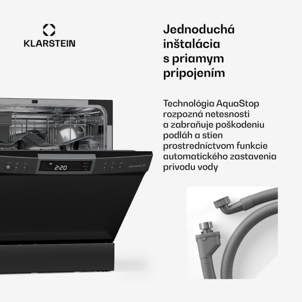 Klarstein Havasia UV 8 Neo, stolná umývačka riadu, 1380 W, UV-svetlo, voľne stojaca/na zabudovanie - Image 2