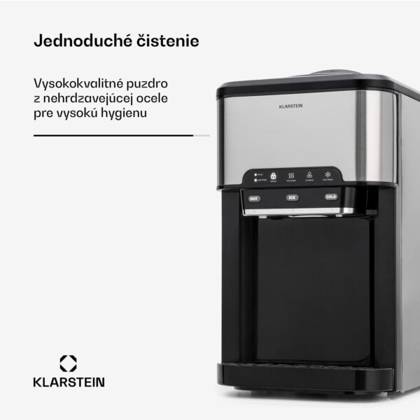 Klarstein Aqueous, výrobník ľadu 3 v 1, kocky ľadu, 20 kg/24h, dávkovač vody: horúca a studená - Image 3