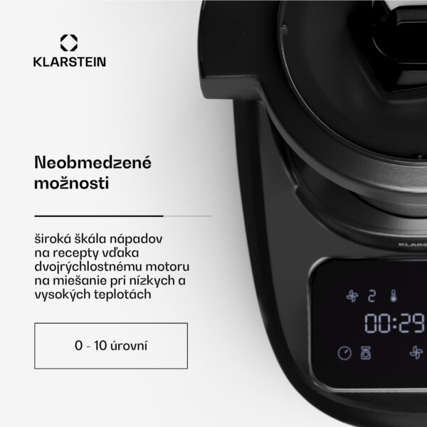 Klarstein Aria Smart, kuchynský robot, 1700 W, 3,3 l, ovládanie cez aplikáciu, parný nástavec