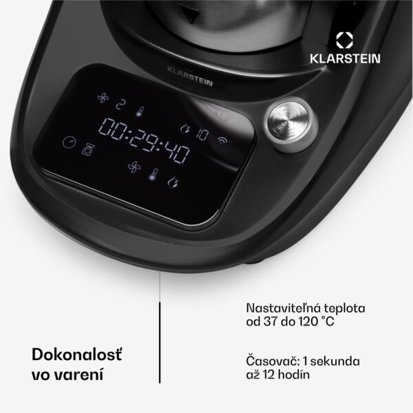Klarstein Aria Smart, kuchynský robot, 1700 W, 3,3 l, ovládanie cez aplikáciu, parný nástavec - Image 3