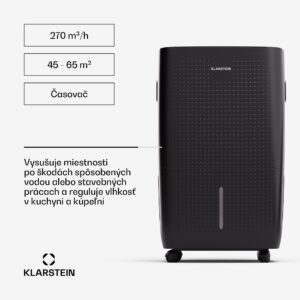 Klarstein DryFy Pro Connect 60 Smart, Odvlhčovač, WiFi, Kompresia, 60l/24h, 45-65 m²