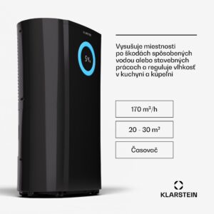 Klarstein DryFy Pro Connect 20 Smart, odvlhčovač, WiFi, kompresia, 20l/d, 20-30m²