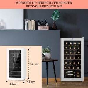 Klarstein Shiraz 28 Uno, vinotéka, 74 l, 28 fliaš, 5-18°C, dotykový ovládací panel