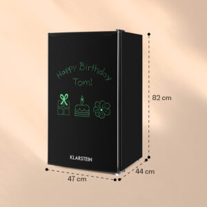 Klarstein Spitzbergen Uni, kombinovaná chladnička, 91 l, energet. trieda F, čierna