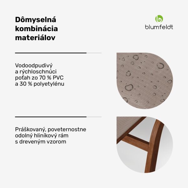 Blumfeldt Lounger Limala, lehátko, nosnosť 160 kg, 5-stupňovo nastaviteľné operadlo, kolieska - Image 2