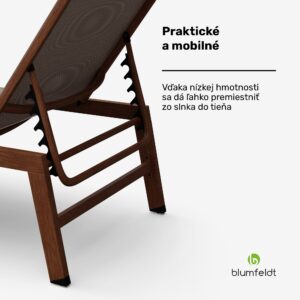 Blumfeldt Lounger Renazzo, lehátko, nosnosť 160 kg, 5-stupňové nastavenie, vodoodpudivé, jednoduché čistenie