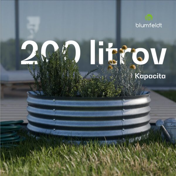 Blumfeldt High Grow Half Circle, polkruhový vyvýšený záhon, 105x43x60 cm, z vlnitého oceľového plechu, jednoduchá montáž, odolný voči hrdzi a mrazu - Image 2