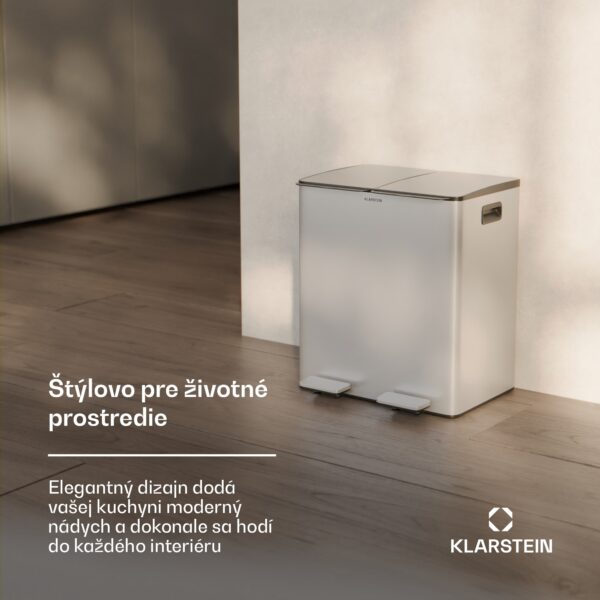 Klarstein EcoVista, odpadkový kôš s kompostérom, 40 l + 3 l/kôš + kompostér, Soft-Close - Image 3