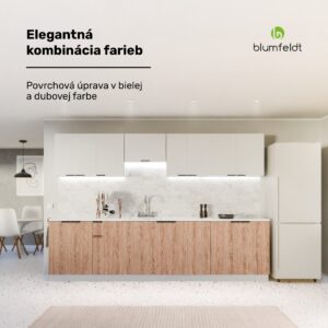 Blumfeldt WoodVista skrinka na umývačku riadu, Robustná pracovná doska, Bezproblémová integrácia
