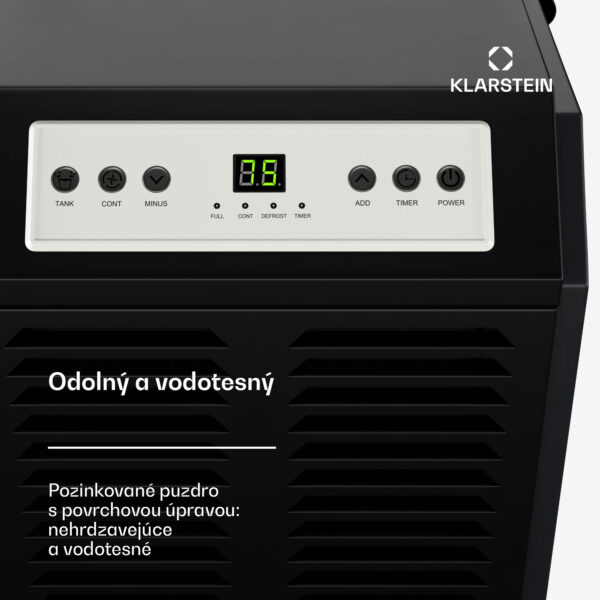 Klarstein DuraDry 70L odvlhčovač vzduchu, 70 l/deň, 60-100 m², nehrdzavejúca oceľ, mobilný, 450 m³/h - Image 3