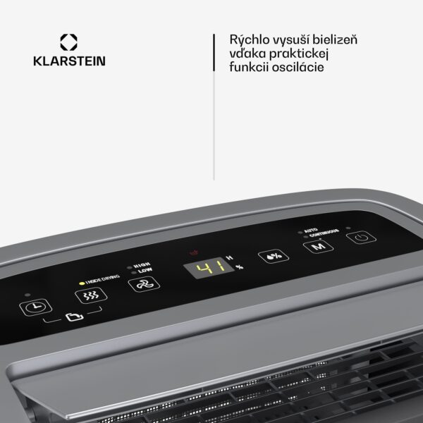 Klarstein DryFy Connect 40 odvlhčovač vzduchu, 40 l / deň, 30-45 m², ovládanie pomocou aplikácie, mobilný, nádrž na vodu - Image 2