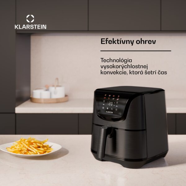 Klarstein AeroVital Deluxe teplovzdušná fritéza, 1700 W, 8 programov, vrátane príslušenstva, 200°C, Časovač - Image 2