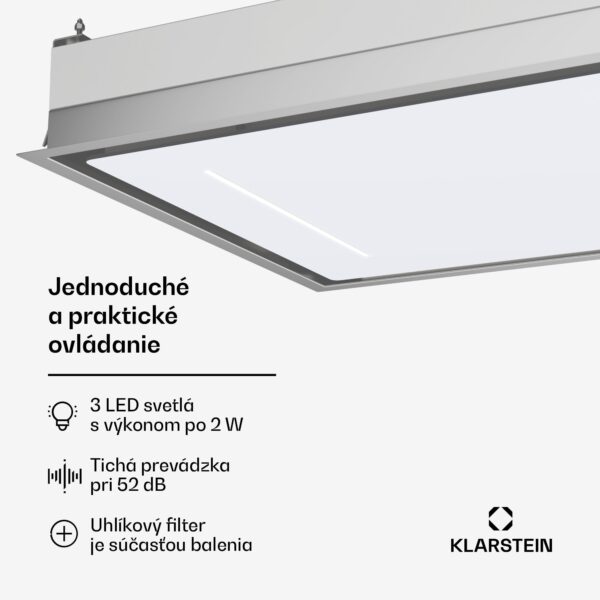 Klarstein LuxeAir digestor, 110 cm, WLAN + Bluetooth, LED, 751 m³/h, odsávanie/recirkulácia, EEC: A - Image 3