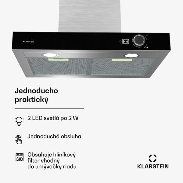 Klarstein AirNova digestor, recirkulácia a odsávanie vzduchu, energetická účinnosť A++, 110 W, 620 m³/h - Image 3