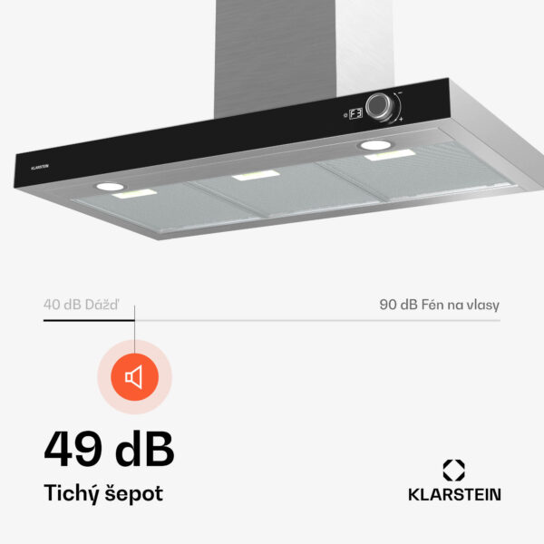 Klarstein AirNova digestor, recirkulácia a odsávanie vzduchu, energetická účinnosť A++, 110 W, 620 m³/h - Image 2