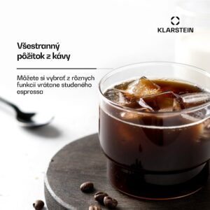 Klarstein SteelPresso kávovar s portafiltrom, Kompaktný, 20 bar, Naparovač, Ohrievacia platňa