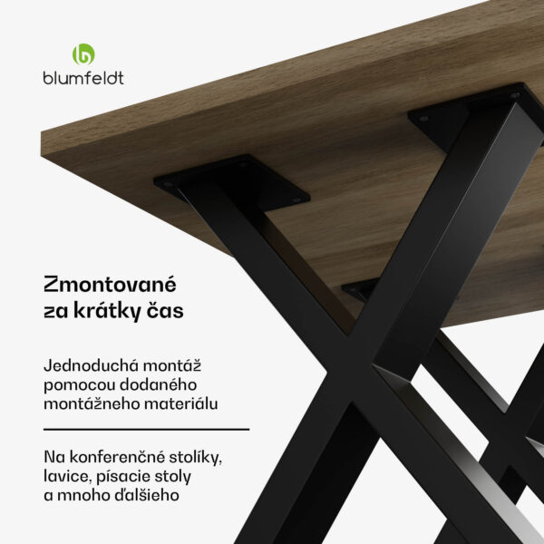 Blumfeldt UrbanFodge X nohy stola, moderný dizajn, pre projekty DIY, nosnosť 200 kg - Image 2