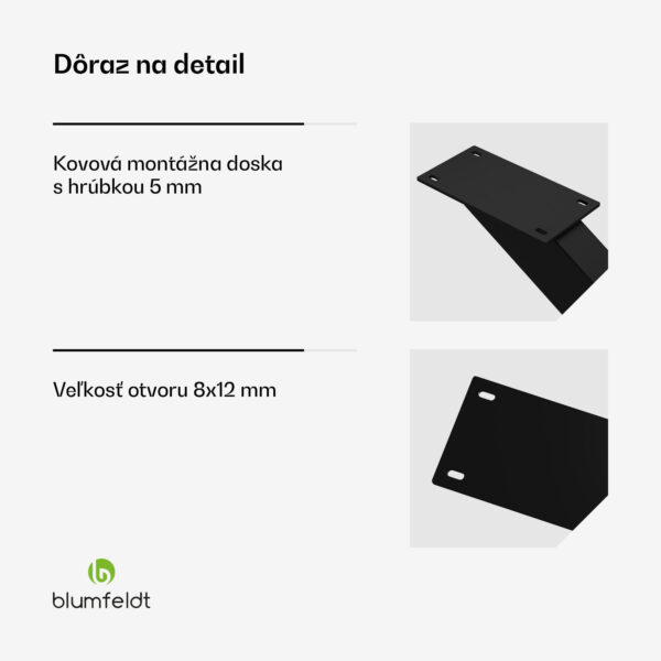 Blumfeldt UrbanFodge TRIPLE X nohy stola, Moderný dizajn, pre projekty DIY, Nosnosť 200 kg