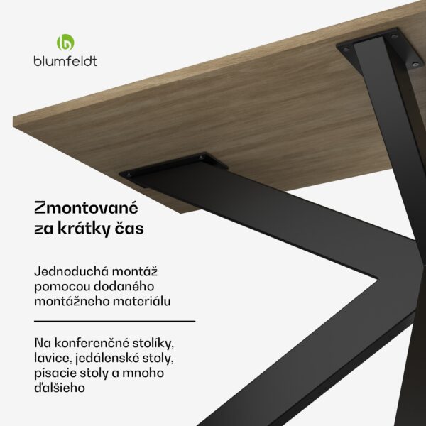 Blumfeldt UrbanFodge TRIPLE X nohy stola, Moderný dizajn, pre projekty DIY, Nosnosť 200 kg - Image 2