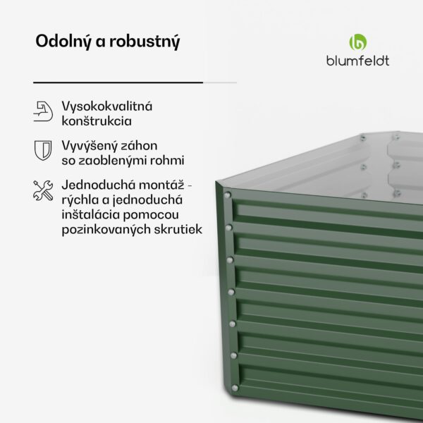 Blumfeldt High Grow Straight vyvýšený záhon, 1200 L, Ergonomický, Odolný voči poveternostným vplyvom, Otvorená základňa - Image 3