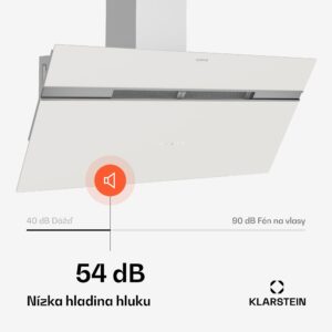 Klarstein Alina digestor | 90 cm | 615 m³/h | Tichý | EEK A
