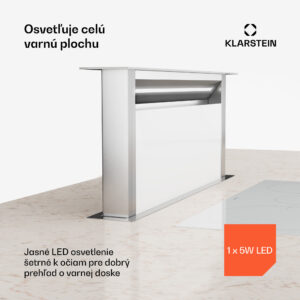 Klarstein Royal Flush Eco digestor, Výsuvný, 714 m³/h, Boost, Dotykové ovládanie, EEK A++