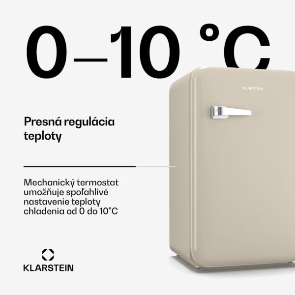 Klarstein Audrey Evo mini chladnička, 90 l, retro dizajn, tichá, kompaktná, 3 farby
