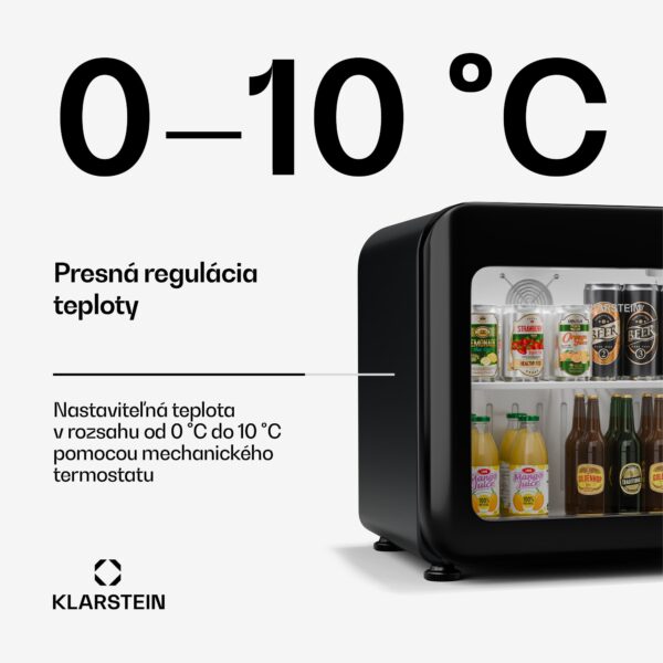 Klarstein Audrey Evo chladnička na nápoje, retro dizajn, sklenené dvere, 46 L, EEK C