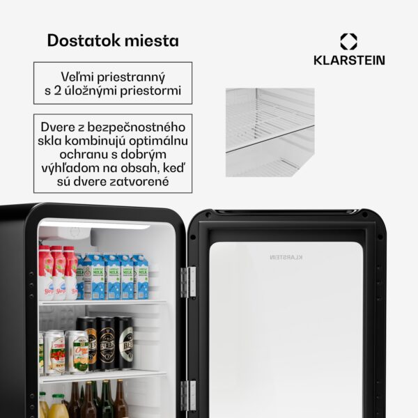 Klarstein Audrey Evo chladnička na nápoje, Retro dizajn, sklenené dvere, 68 L, EEK C - Image 2