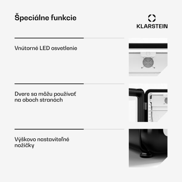 Klarstein Audrey Evo chladnička na nápoje, Retro dizajn, sklenené dvere, 68 L, EEK C - Image 3