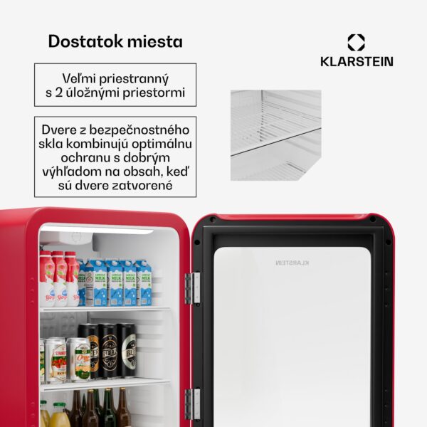Klarstein Audrey Evo chladnička na nápoje, Retro dizajn, sklenené dvere, 68 L, EEK C - Image 2