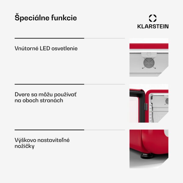 Klarstein Audrey Evo chladnička na nápoje, Retro dizajn, sklenené dvere, 68 L, EEK C - Image 3