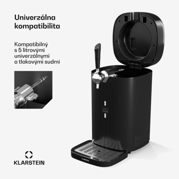 Klarstein FrostBrew pivný výčap, Tlakový systém CO2, Termo chladenie, 3-12 °C, LED displej teploty