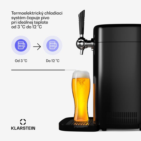 Klarstein FrostBrew pivný výčap, Tlakový systém CO2, Termo chladenie, 3-12 °C, LED displej teploty - Image 2