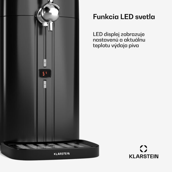 Klarstein FrostBrew pivný výčap, Tlakový systém CO2, Termo chladenie, 3-12 °C, LED displej teploty - Image 3