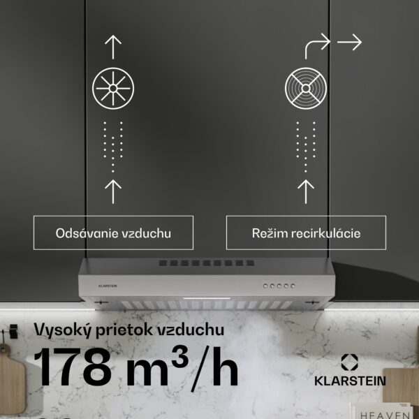 Klarstein SlimVent 60 Silver digestor pre sviežu a vzdušnú kuchyňu