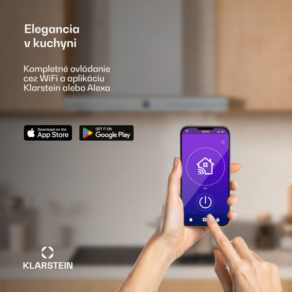 Klarstein Auriana digestor, Ambient Light, 700 m³/h, WiFi, Touch, LED - Image 2