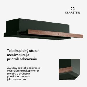 Klarstein ZenFusion digestor, prietok vzduchu 400 m³/h, EEK A, odsávanie/recirkulácia, 3 úrovne, tichý