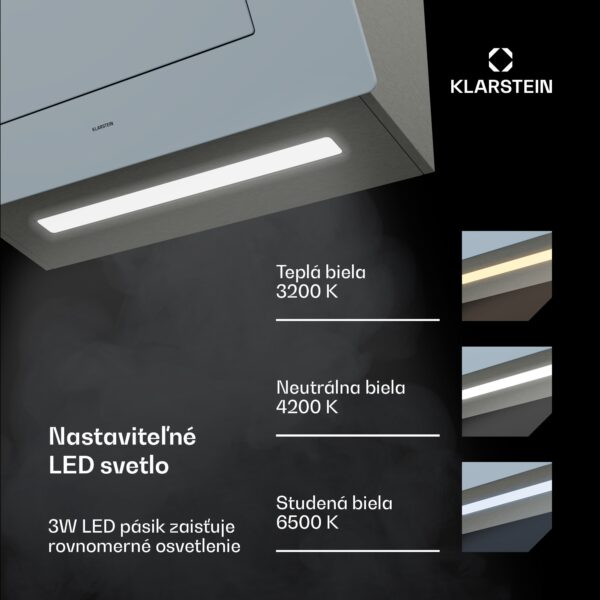 Klarstein SleekAir digestor | A+++ | 717 m³/h | dotykové ovládanie | LED | 60 cm - Image 3