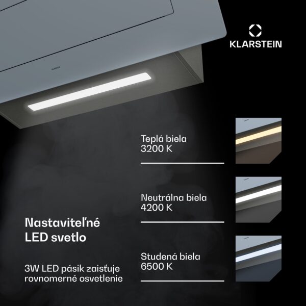 Klarstein SleekAir digestor | A+++ | 717 m³/h | dotykové ovládanie | LED | 90 cm - Image 3