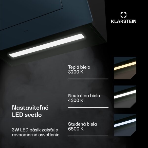 Klarstein SleekAir digestor | A+++ | 717 m³/h | dotykové ovládanie | LED | 60 cm - Image 3
