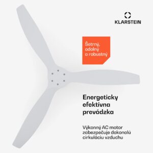 Klarstein Santa Elena 52" stropný ventilátor, 9 060 m³/h, 6 stupňov rýchlosti, diaľkové ovládanie
