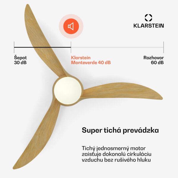 Blumfeldt Monteverde stropný ventilátor s stmievateľným svetlom - Image 2