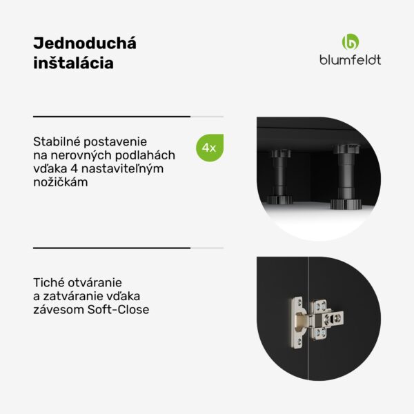 Blumfeldt WoodVista zásuvková skriňa | Robustná MDF pracovná doska | Soft-Close pánty | Hliníkové úchyty - Image 2