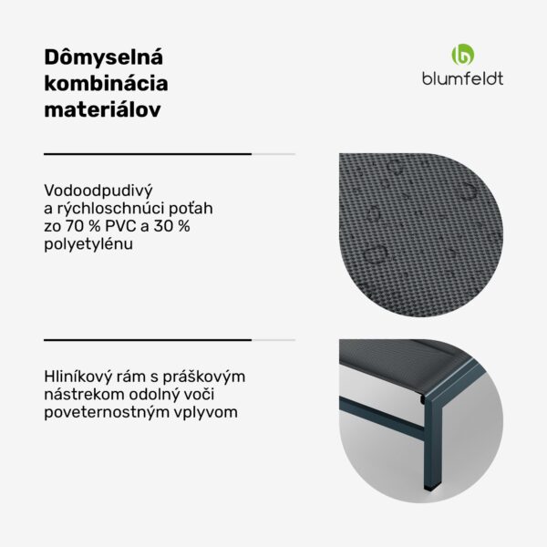Blumfeldt  Renazzo Lounge ležadlo | nosnosť 120 kg | 5-stupňové | vodoodpudivé - Image 2