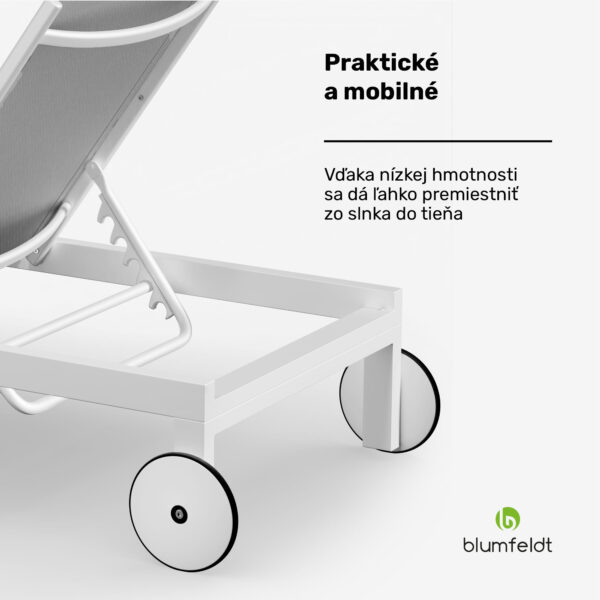 Blumfeldt  Lucca Lounge ležadlo | nosnosť 120 kg | 5-stupňové | vodoodpudivé