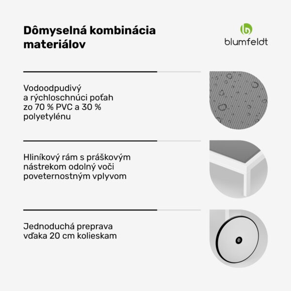 Blumfeldt  Lucca Lounge ležadlo | nosnosť 120 kg | 5-stupňové | vodoodpudivé - Image 2