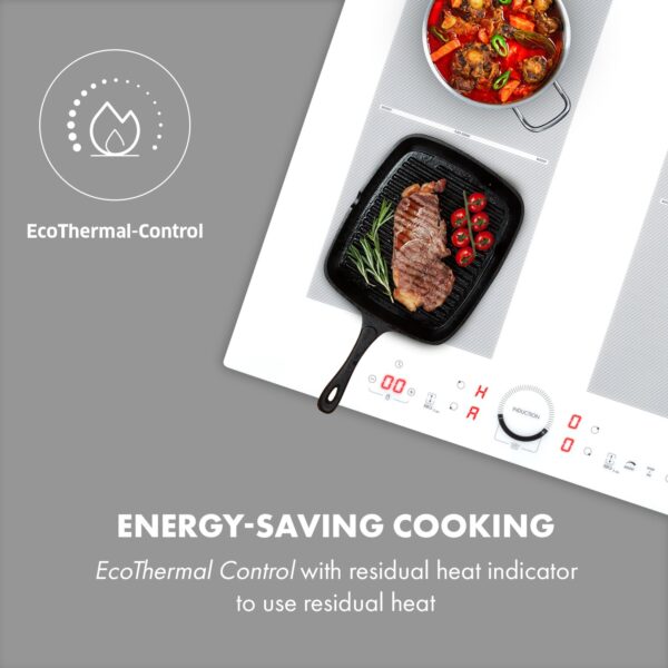 Klarstein Delicatessa 60, vstavaná indukčná varná doska, 7000 W, 4 zóny, sklokeramika, časovač - Image 3